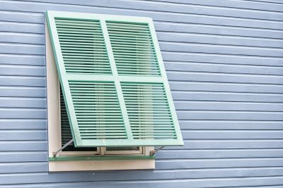 Storm Shutters Secured Before Storm